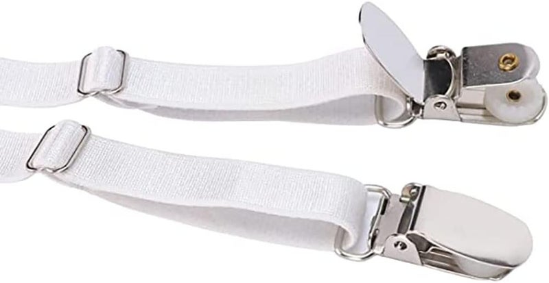 Kedofe Mens Shirt Stays Upgrade Adjustable Elastic Garter Military Shirts Holder with Non-slip Locking Clamps - Image 5